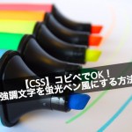 【CSS】コピペでOK！強調文字を蛍光ペン風にする方法